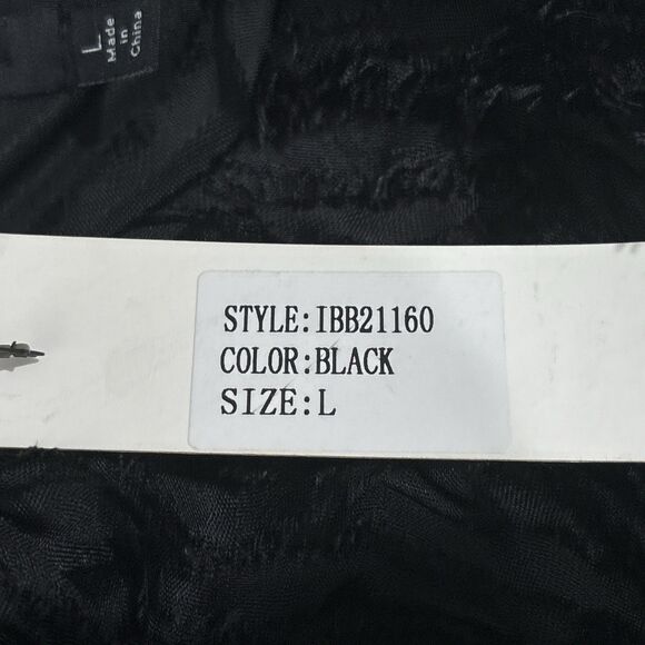 INA Top Womens Large Black Bell Sleeve Blouse Victorian Textured Artsy NEW - Picture 10 of 11